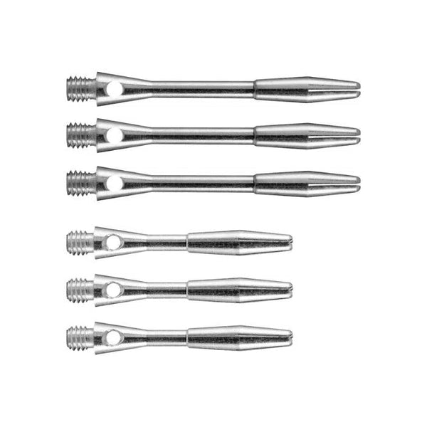 Unicorn XL Aluminium Dart Shafts-1-Silver-Short-Premier Darts