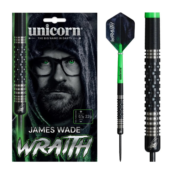 Unicorn James Wade Phase 2 Wraith 90% Tungsten Steel Tip Darts-1-20 GRAM-Premier Darts