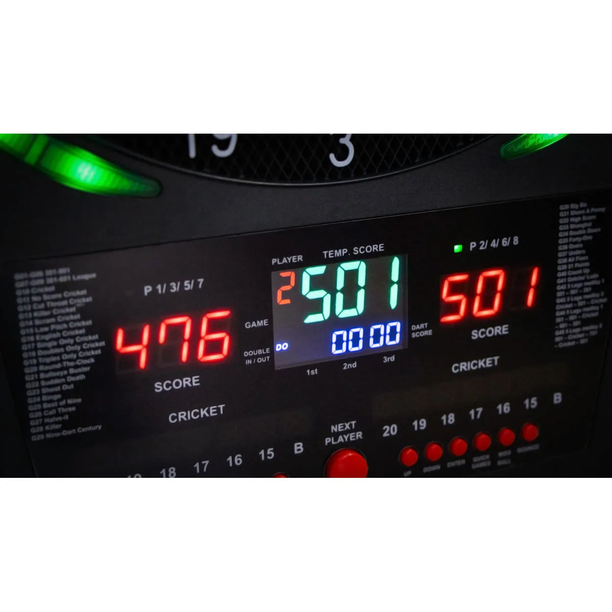 Bull's NL Universum Pro L Black & White Electronic Soft Tip Dartboard-4-Premier Darts