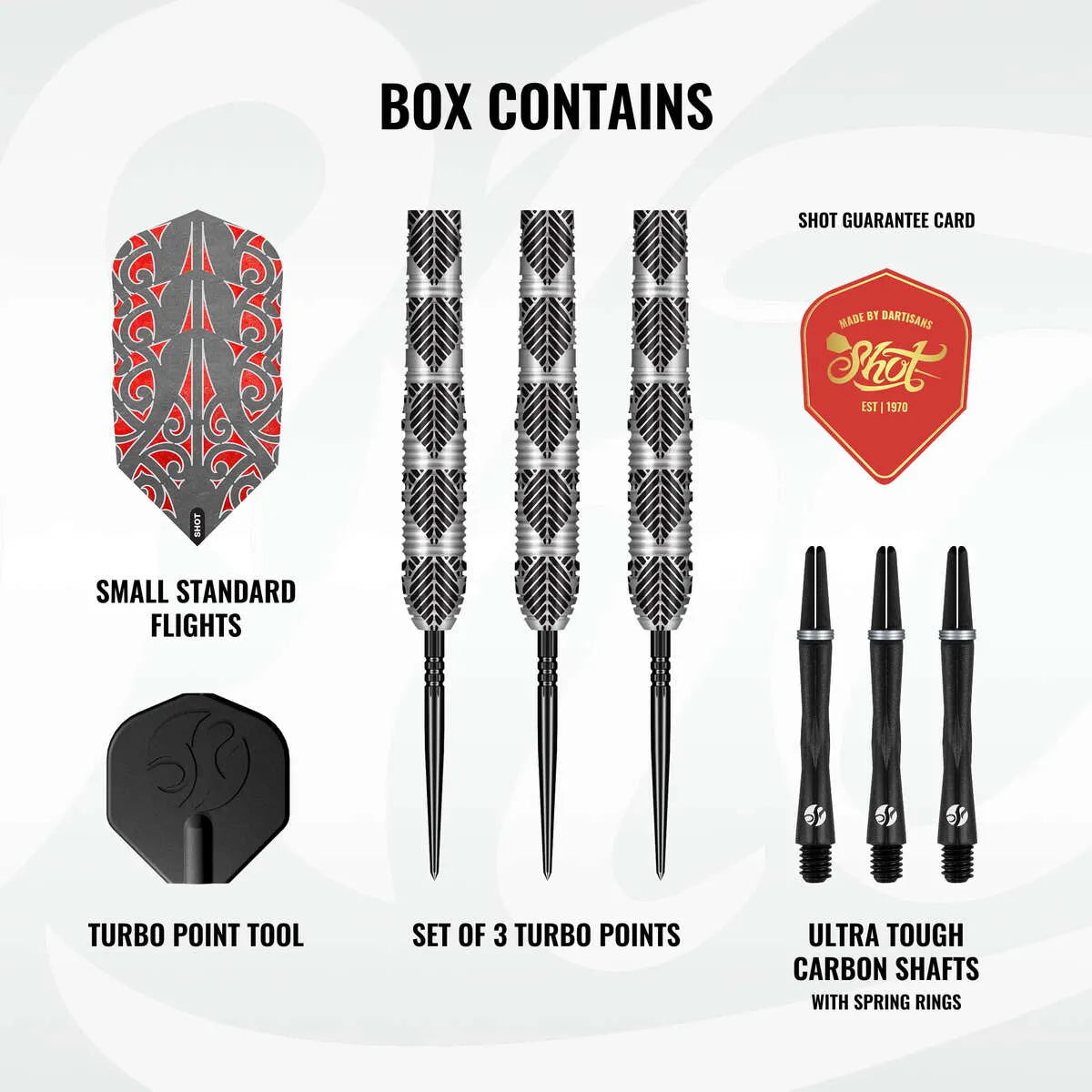 Shot Warrior Awe TP 90% Tungsten Steel Tip Darts-3-22 GRAM-Premier Darts
