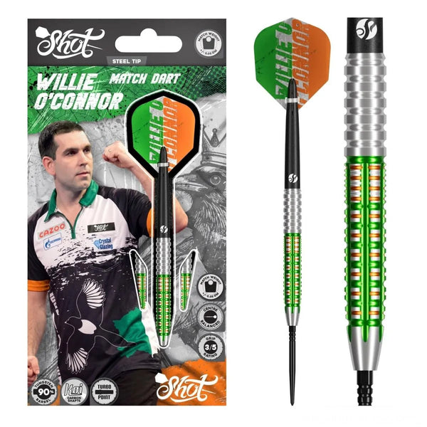 Shot Pro Series Willie O'Connor TP 90% Tungsten Steel Tip Darts-1-23 GRAM-Premier Darts