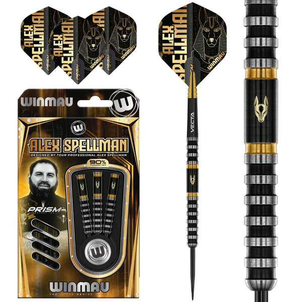 Winmau Alex Spellman 90% Tungsten Steel Tip Darts-1-22 GRAM-Premier Darts