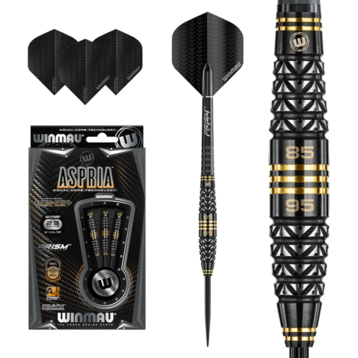 Winmau Aspria 95%/85% Bomb Tungsten Dual Core Technology Steel Tip Darts