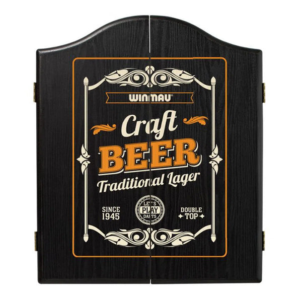 Winmau Beer Design Black Dartboard Cabinet-1-Premier Darts