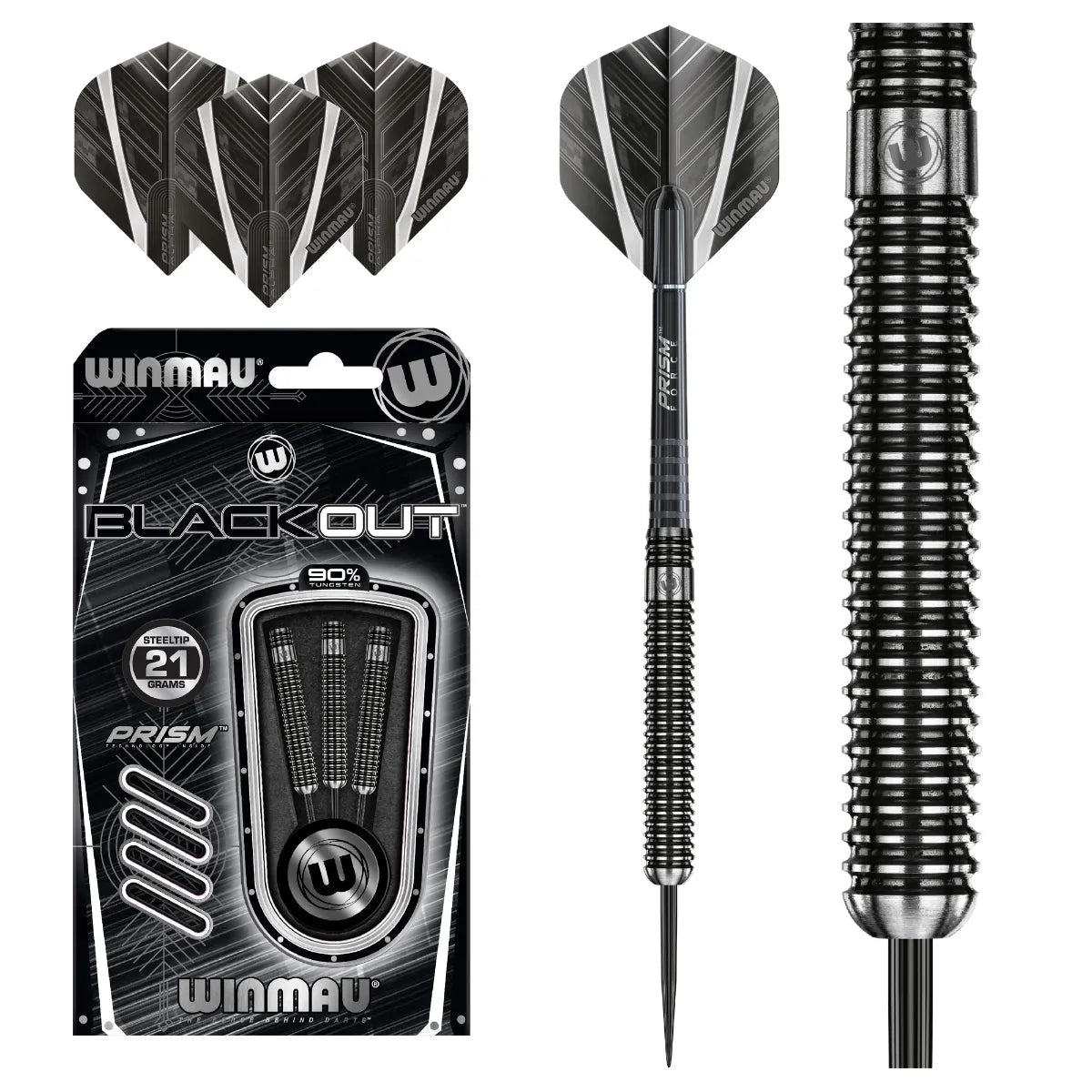 Winmau Blackout 1 90% Tungsten Steel Tip Darts