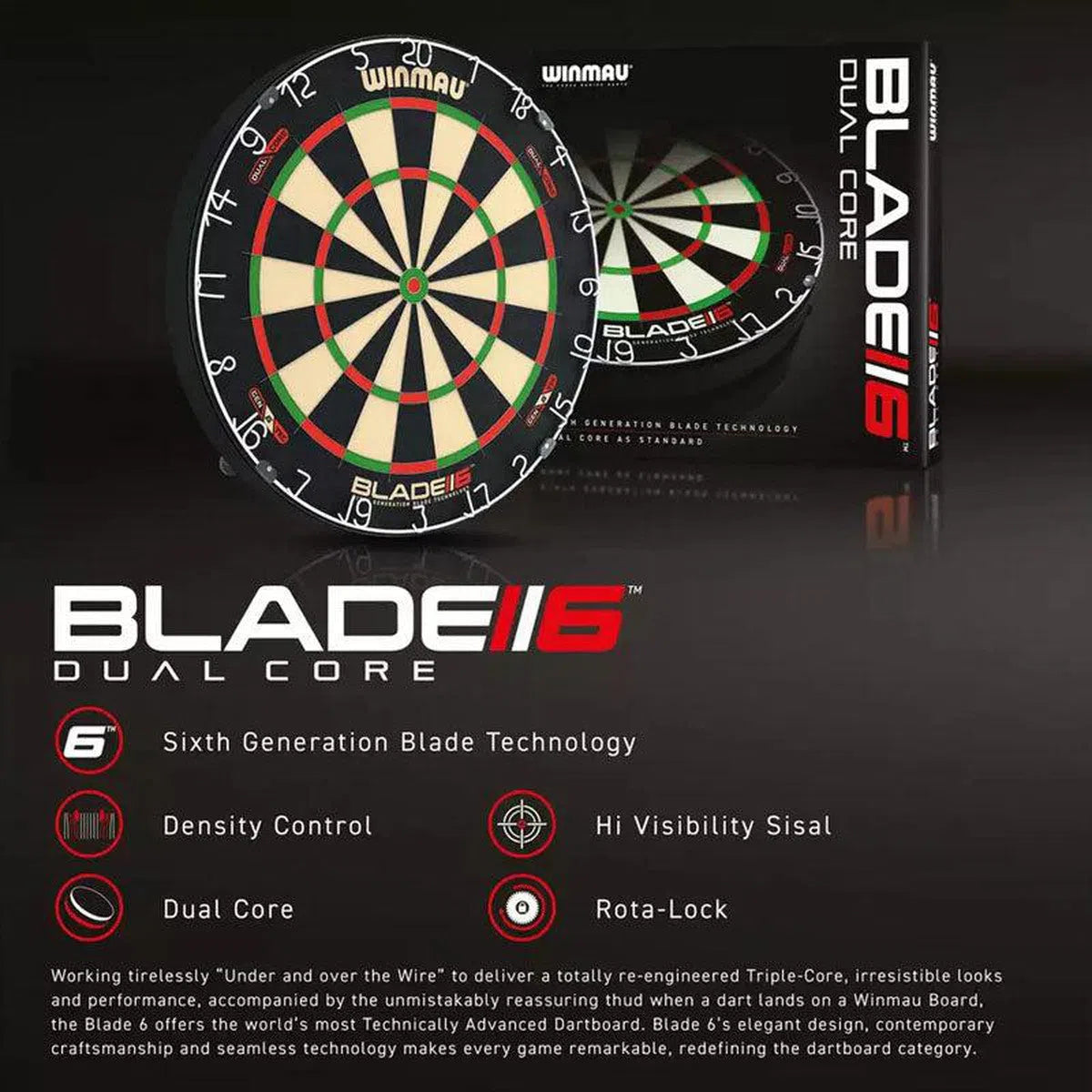 Winmau Blade 6 Dual Core Professional Level Dartboard