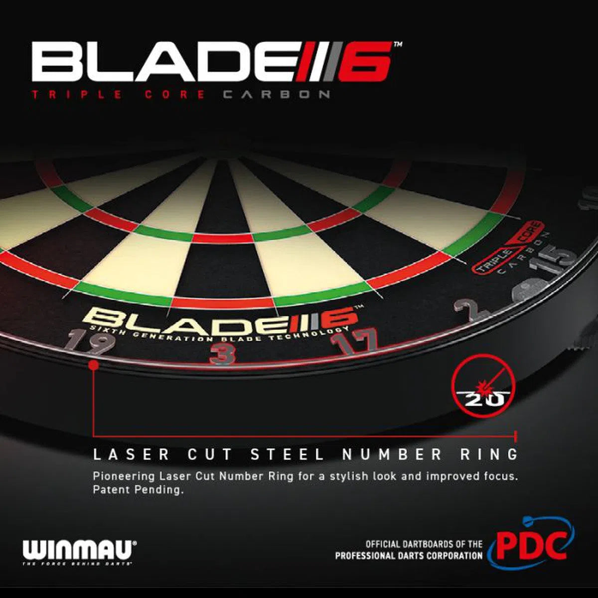 Winmau Blade 6 Triple Core Professional Level Dartboard