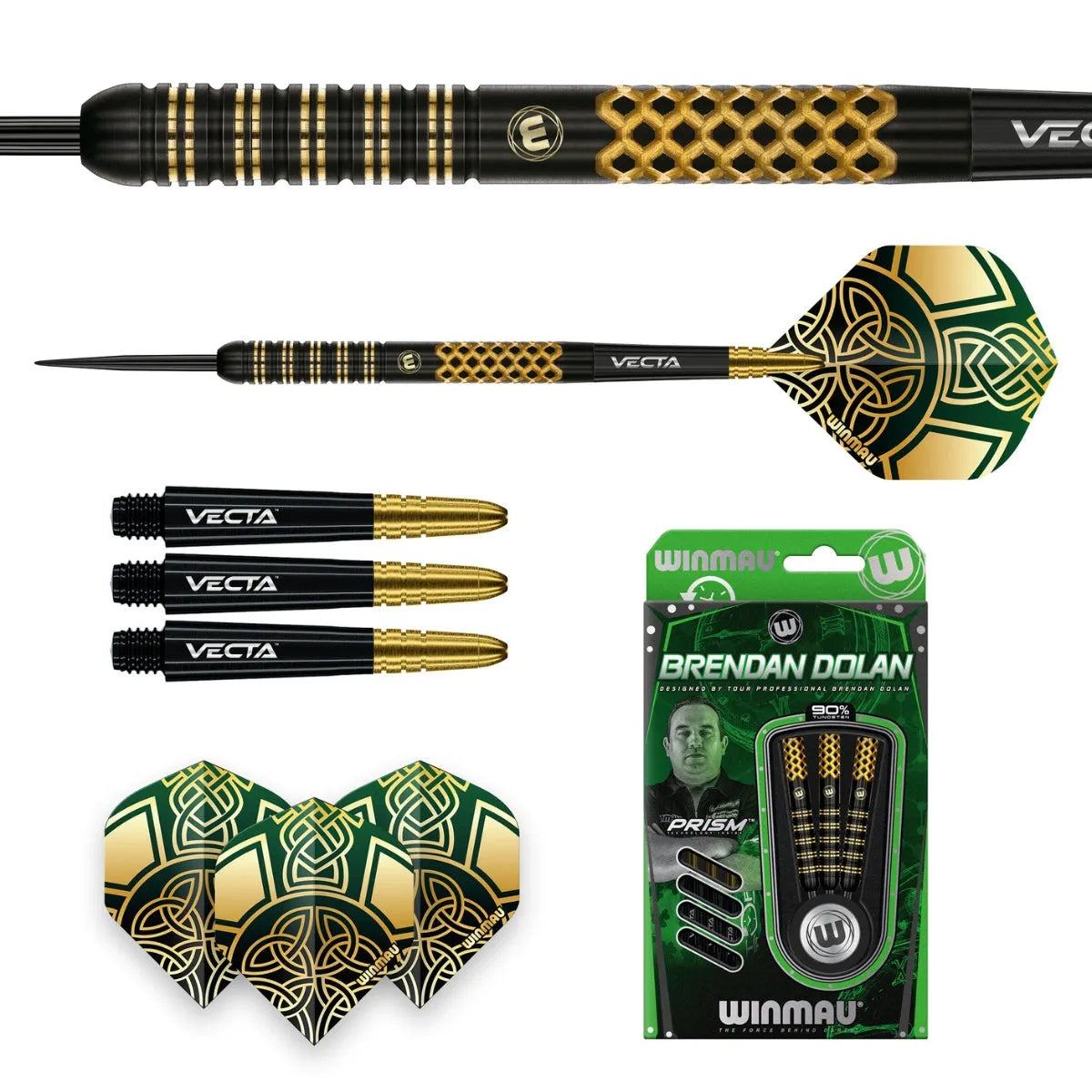 Winmau Brendan Dolan Signature Series 90% Tungsten Steel Tip Darts