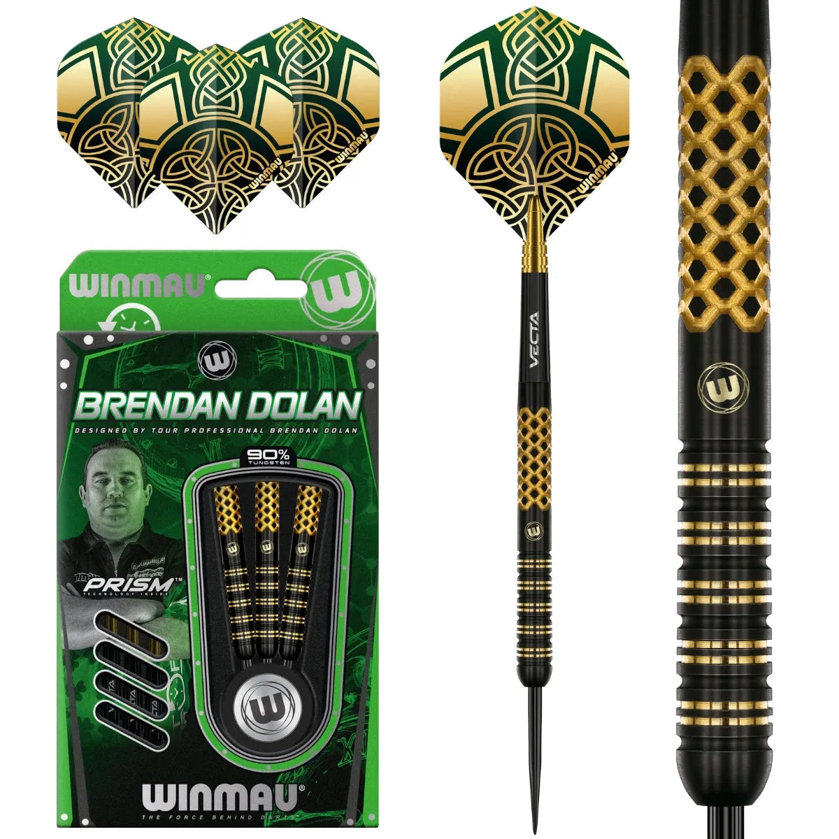Winmau Brendan Dolan Signature Series 90% Tungsten Steel Tip Darts