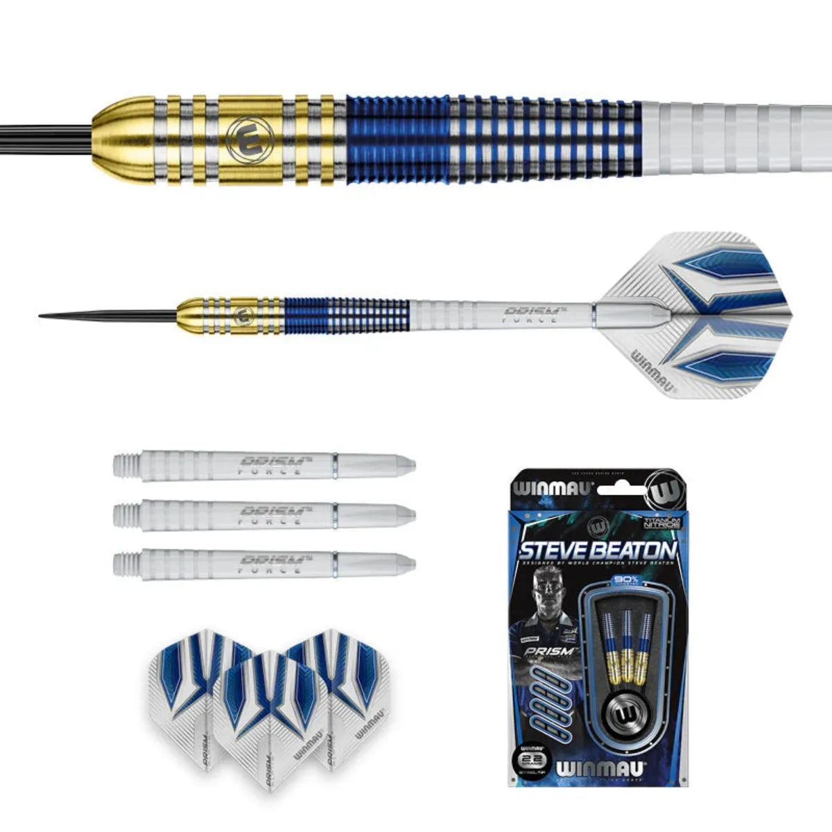 Winmau Darts Steve Beaton 90% Tungsten Steel Tip Darts