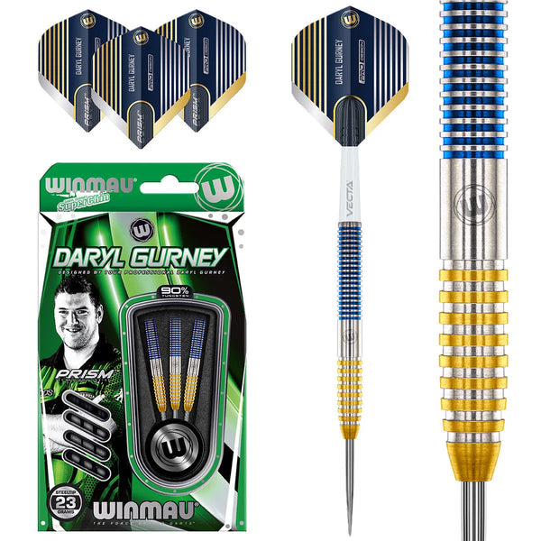Winmau Daryl Gurney SC 1.0 Series 90% Tungsten Steel Tip Darts-1-23 GRAM-Premier Darts