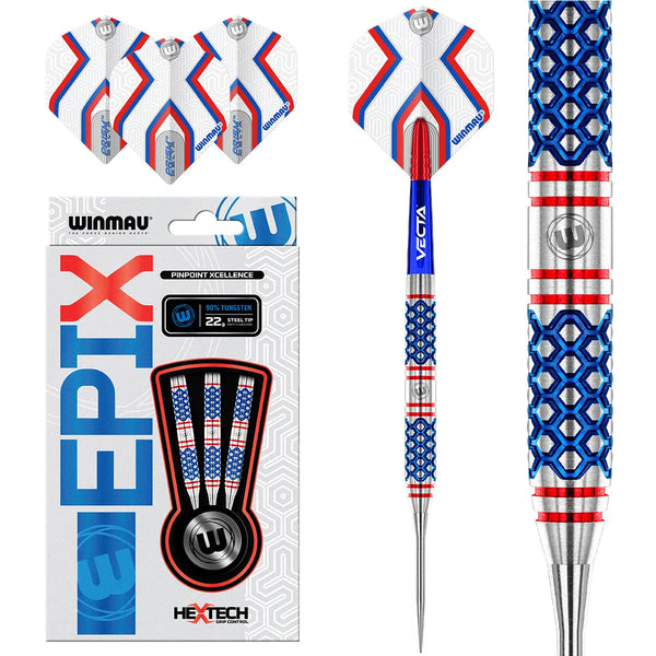 Winmau Epix 90% Tungsten Steel Tip Darts-1-22 GRAM-Premier Darts