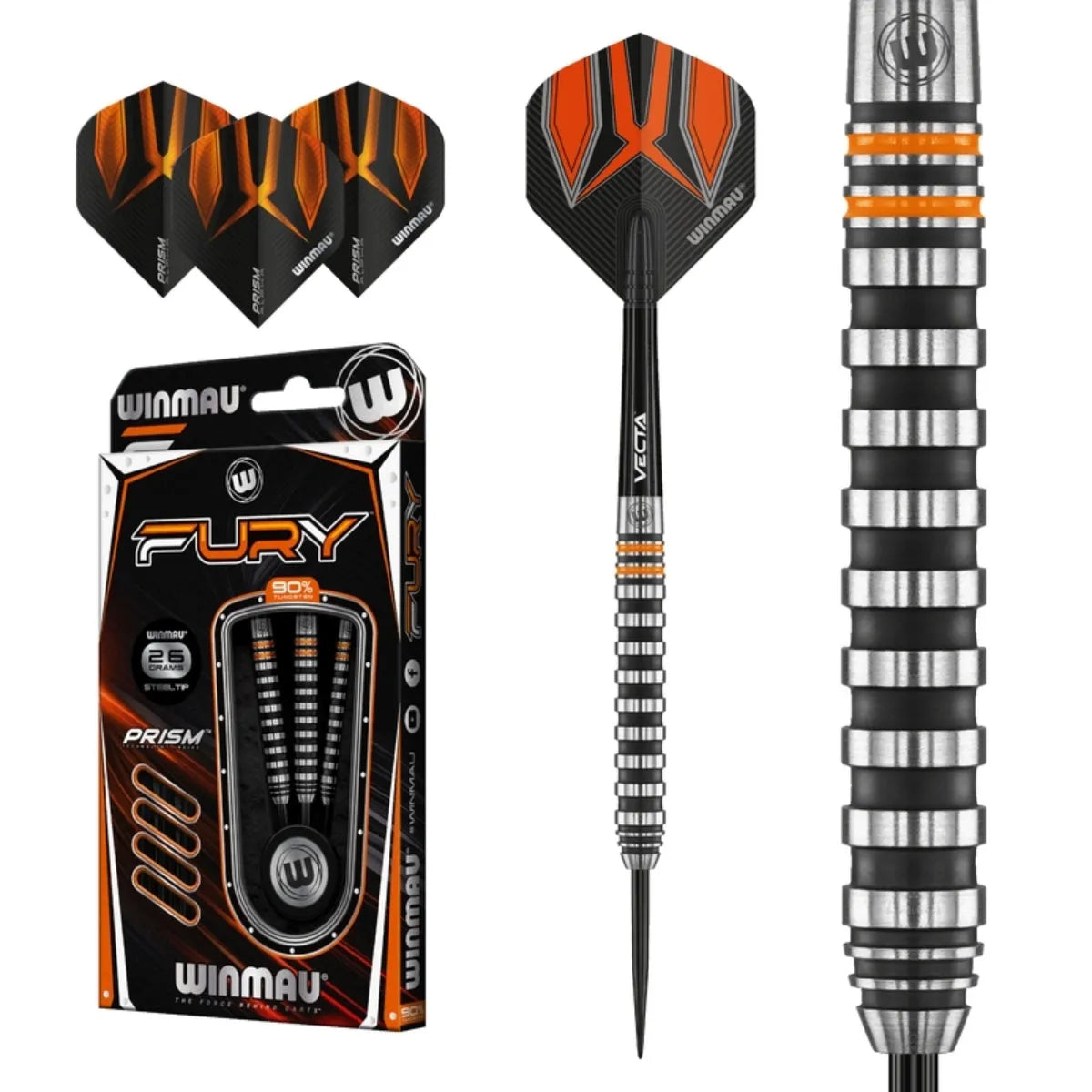 Winmau Fury 90% Tungsten Steel Tip Darts