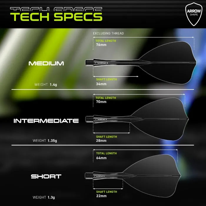 Winmau Fusion Arrow Integrated Flight System  Black