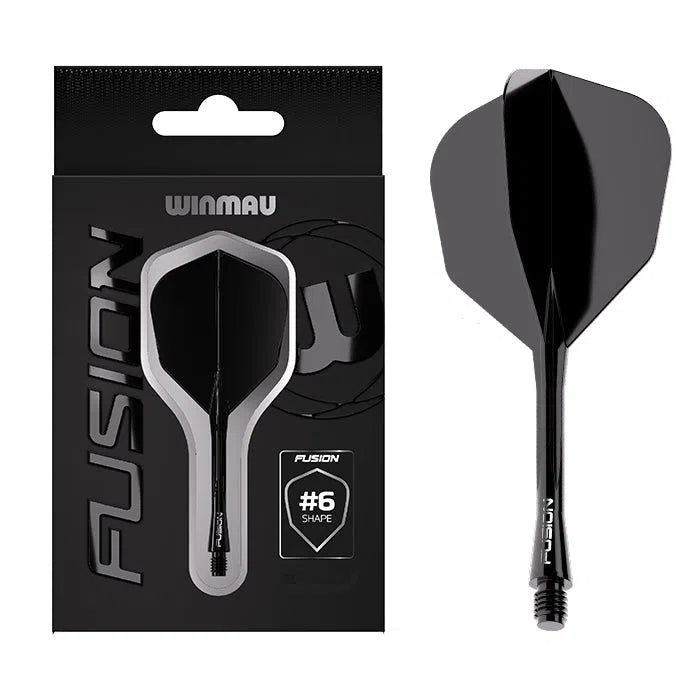 Winmau Fusion Integrated Flight System No6-4-Black-Short-Premier Darts
