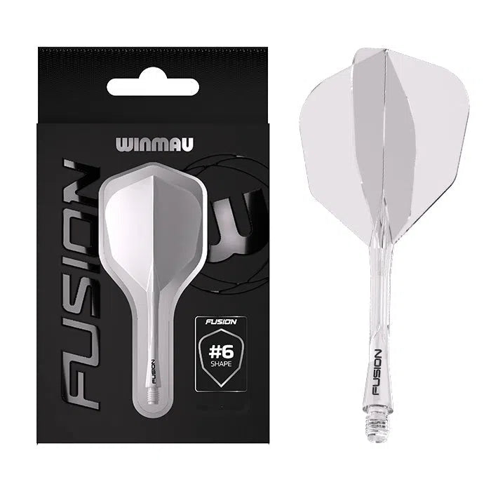 Winmau Fusion Integrated Flight System No6-11-Clear-Short-Premier Darts