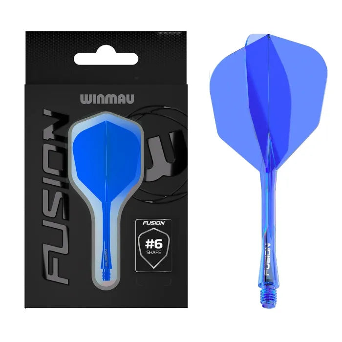 Winmau Fusion Integrated Flight System No6-7-Blue-Short-Premier Darts