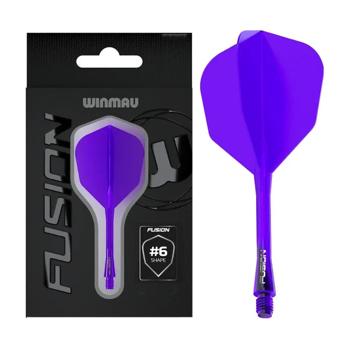 Winmau Fusion Integrated Flight System No6-19-Purple-Short-Premier Darts