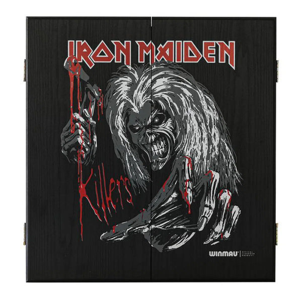 Winmau Iron Maiden Killers Black Dartboard Cabinet-1-Premier Darts
