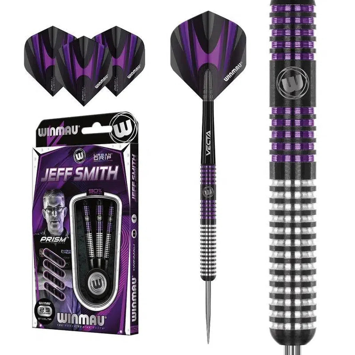 Winmau Jeff Smith 90% Tungsten Steel Tip Darts