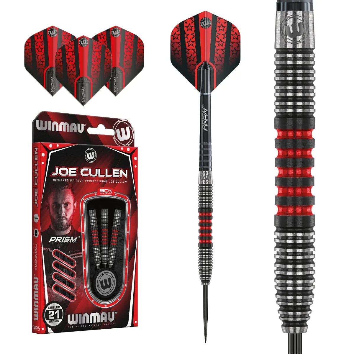 Winmau Joe Cullen 90% Tungsten Steel Tip Darts