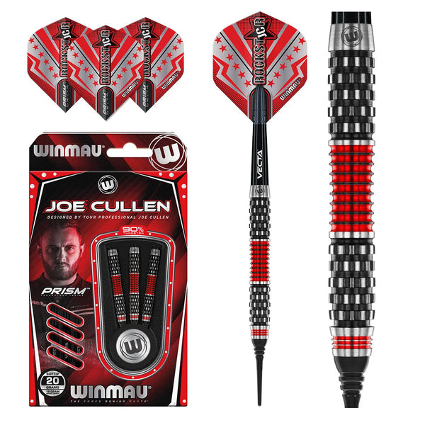 Winmau Joe Cullen Rockstar Series RS 1.0 90% Tungsten Soft Tip Darts-1-20 GRAM-Premier Darts
