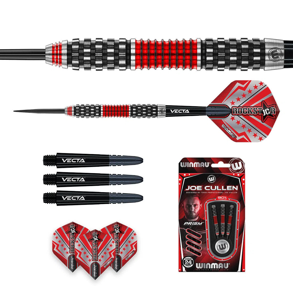 Winmau Joe Cullen Rockstar Series RS 1.0 90% Tungsten Steel Tip Darts