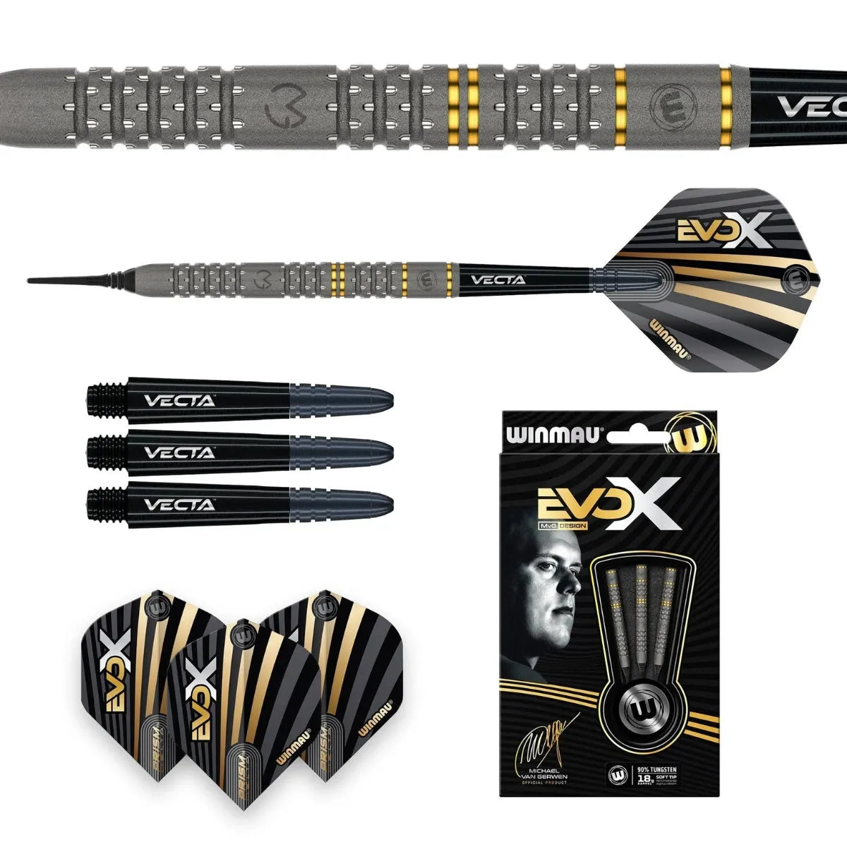 Winmau MVG EvoX 90% Soft Tip Darts