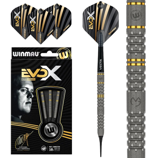 Winmau MVG Evo-X 90% Soft Tip Darts-1-20 GRAM-Premier Darts