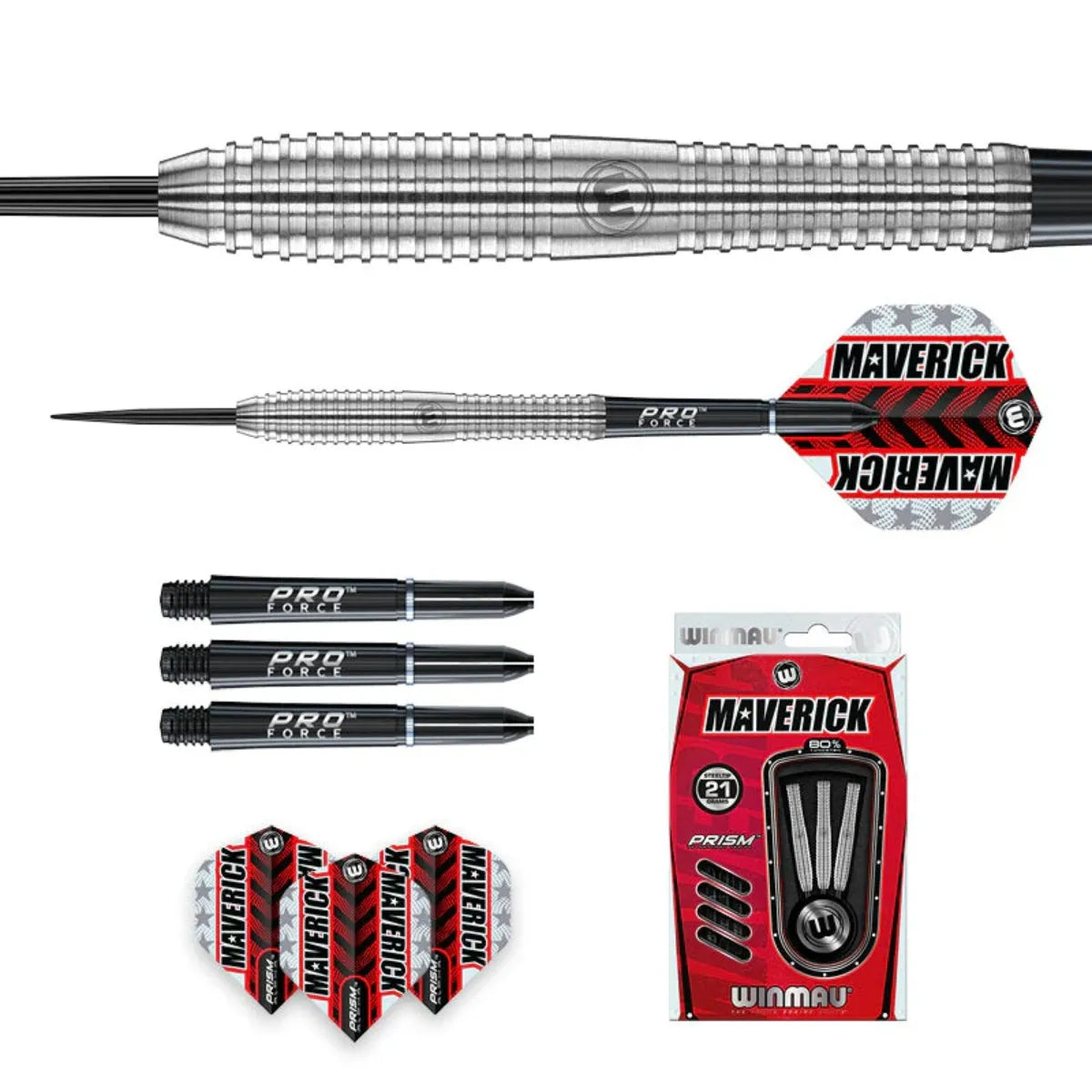 Winmau Maverick 80% Tungsten Steel Tip Darts