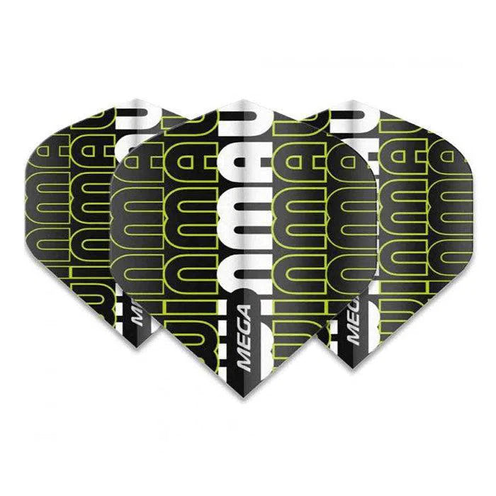 Winmau Mega Extra Thick Standard Black and Green Flights