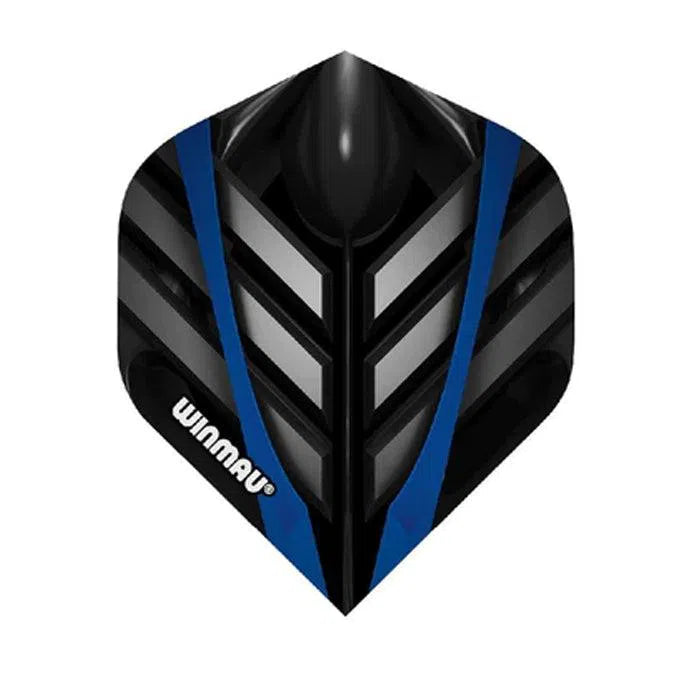 Winmau Mega Standard Black, Grey and Blue Dart Flights
