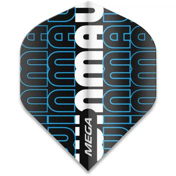 Winmau Mega Standard Extra Thick Black and Blue Flights