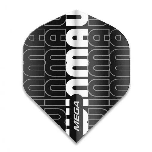 Winmau Mega Standard Extra Thick Black and Grey Flights