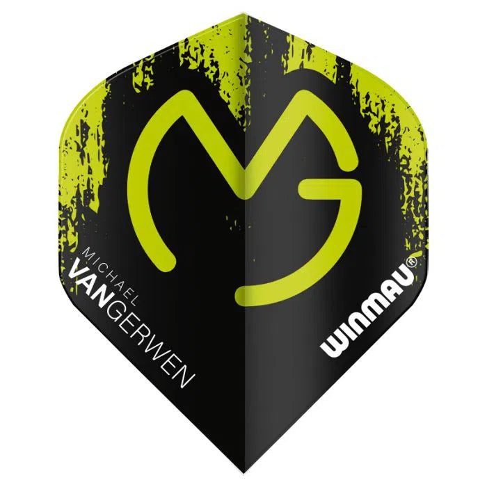 Winmau Mega Standard MvG Green and Black Flights