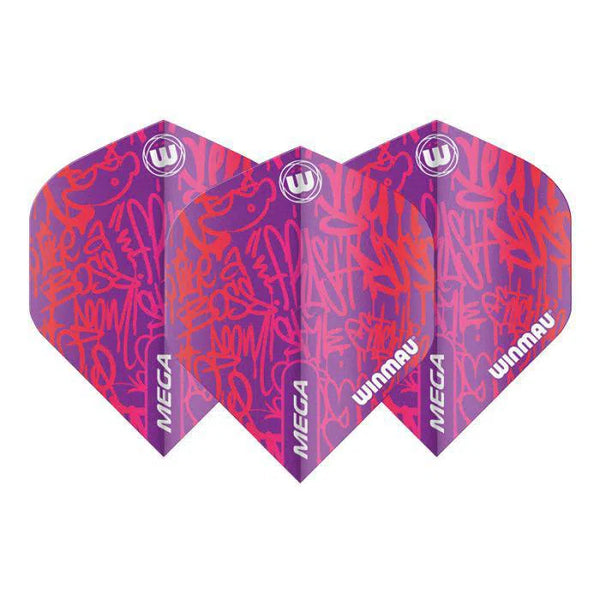 Winmau Mega Standard Standard Purple Flights-1-Premier Darts