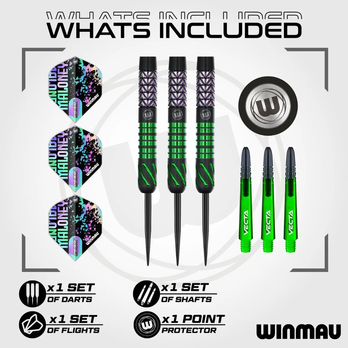 Winmau Mike Maloney 90% Tungsten Steel Tip Darts
