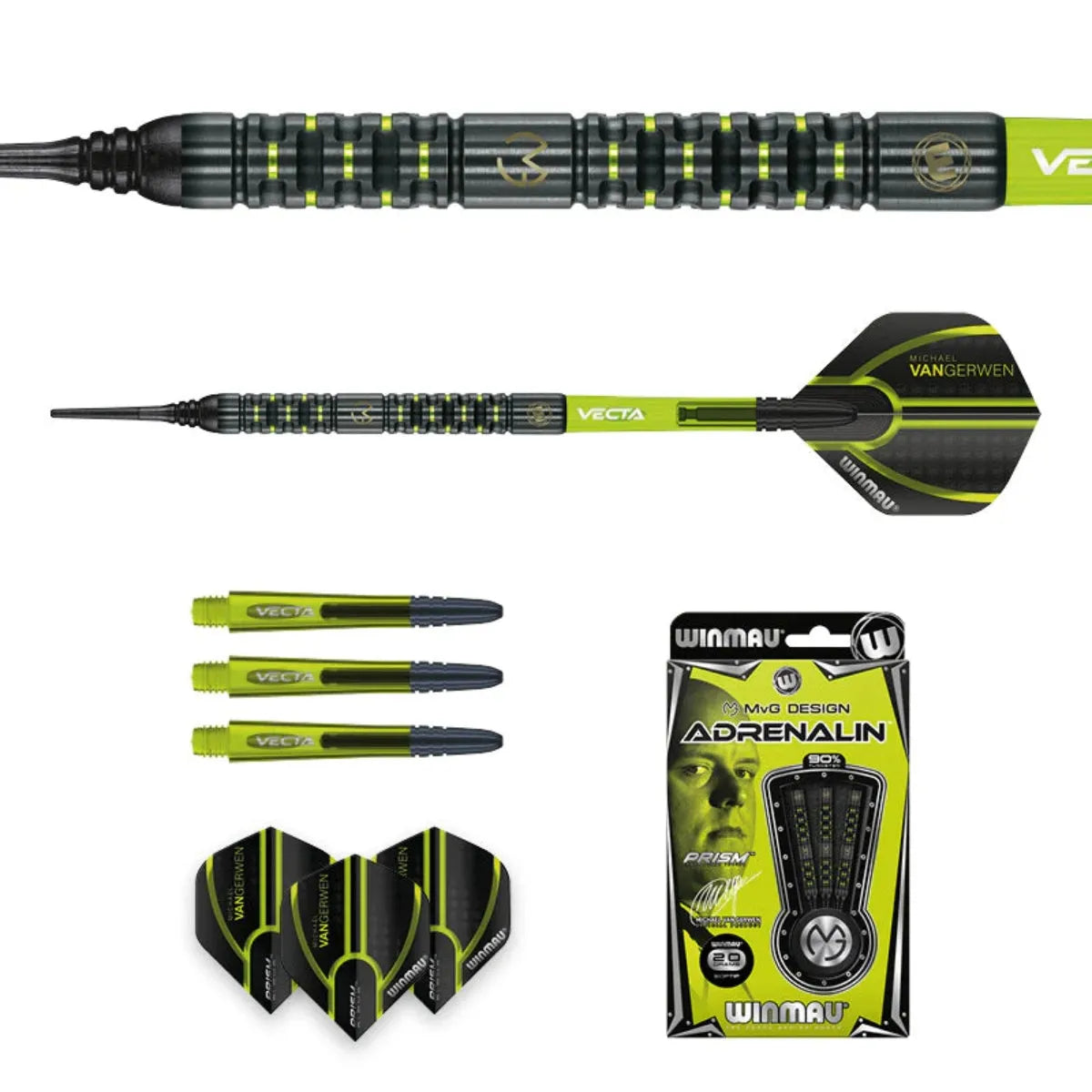 Winmau MvG Adrenalin 90% Tungsten Soft Tip Darts