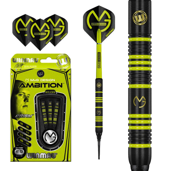 Winmau MvG Ambition Brass Soft Tip Darts-1-20 GRAM-Premier Darts