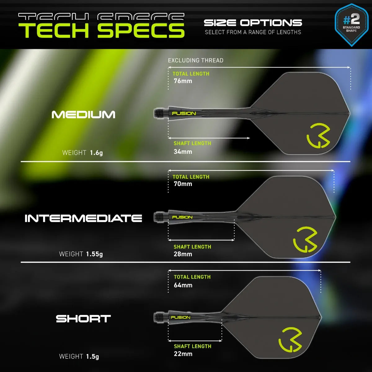 Winmau MvG Pac Man Fusion Integrated Flight System  No2