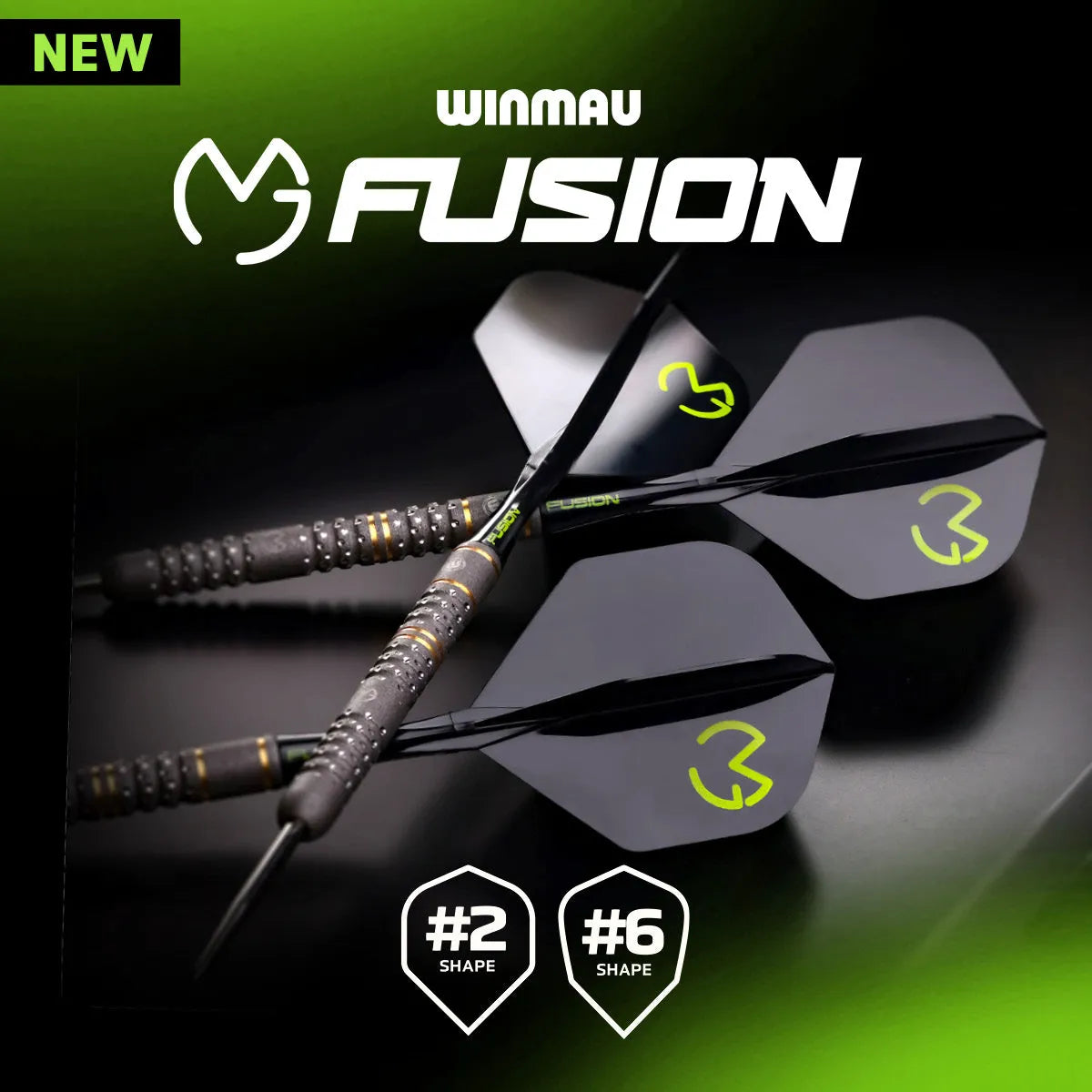 Winmau MvG Pac Man Fusion Integrated Flight System  No6