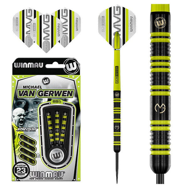 Winmau MvG Pro-Series 85% Tungsten Steel Tip Darts-1-23 GRAM-Premier Darts