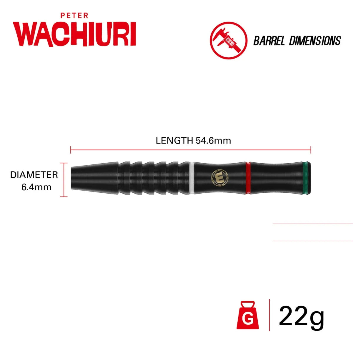 Winmau Peter Wachiuri 90% Tungsten Steel Tip Darts