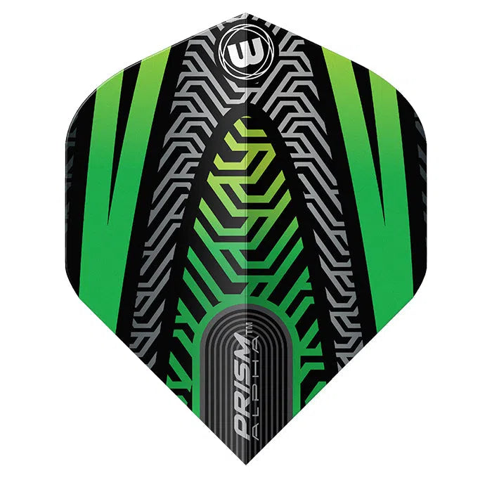 Winmau Prism Alpha Black and Green Extra Thick Dart Flights