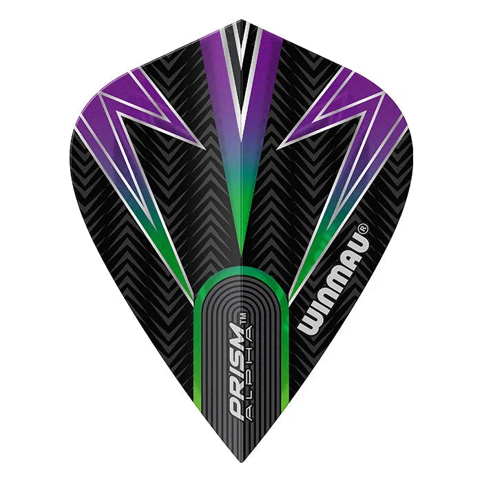 Winmau Prism Alpha Black, Green and Purple Kite Flights