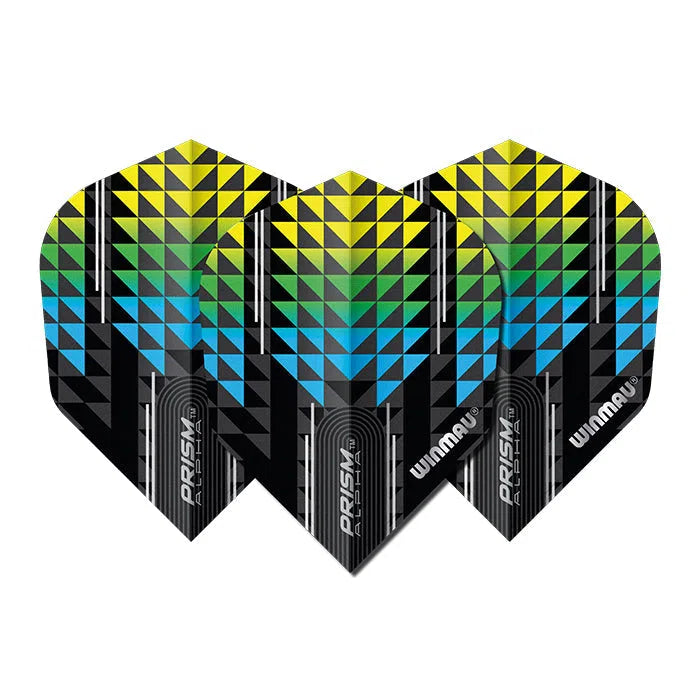 Winmau Prism Alpha Black & Green V6 Dart Flights-1-Premier Darts