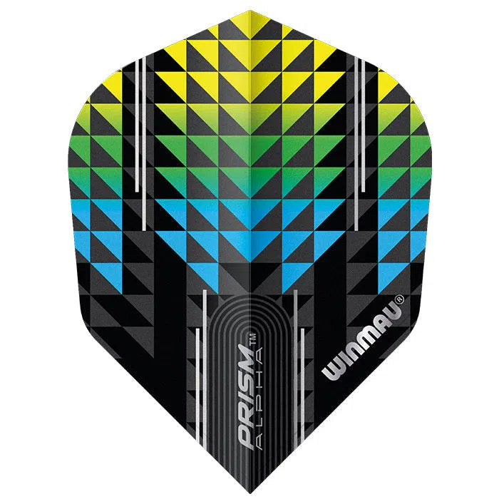 Winmau Prism Alpha Black & Green V6 Dart Flights-2-Premier Darts