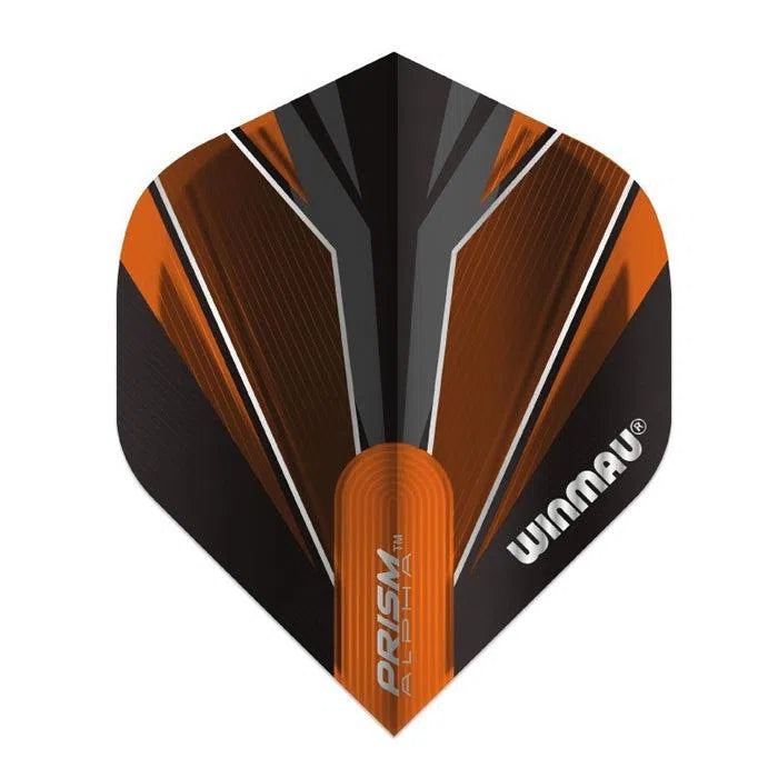 Winmau Prism Alpha Black and Orange Extra Thick Dart Flights