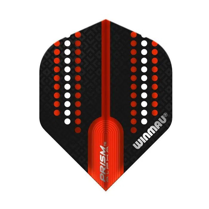 Winmau Prism Alpha Black and Red Extra Thick Dart Flights