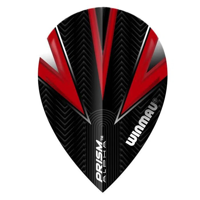 Winmau Prism Alpha Black and Red Extra Thick Dart Flights